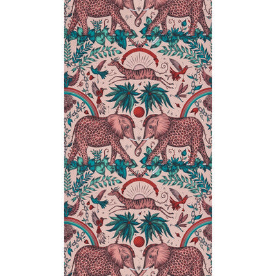 Zambezi - Pink By Clarke And Clarke | Wilderie By Emma J Shipley For C&C |Animal/Insects Novelty Wallcovering Print