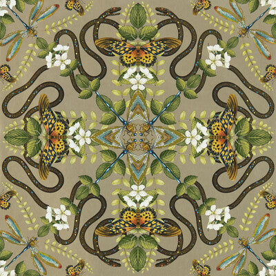 Samples and Purchasing available for Emerald Forest Wp - Gilver Multi By Clarke And Clarke | Clarke & Clarke Botanical Wonders Wallpaper |Animal/Insects Novelty Wallcovering Print at Designer Wallcoverings and Fabrics