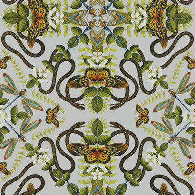 Samples and Purchasing available for Emerald Forest Wp - Smoke Multi By Clarke And Clarke | Clarke & Clarke Botanical Wonders Wallpaper |Animal/Insects Novelty Wallcovering Print at Designer Wallcoverings and Fabrics