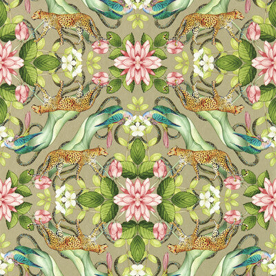 Samples and Purchasing available for Menagerie Wp - Gilver Multi By Clarke And Clarke | Clarke & Clarke Botanical Wonders Wallpaper |Animal/Insects Novelty Wallcovering Print at Designer Wallcoverings and Fabrics