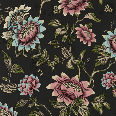 Tonquin Wp - Noir Multi By Clarke And Clarke | Clarke & Clarke Botanical Wonders Wallcovering | Botanical & Floral Wallcovering Print