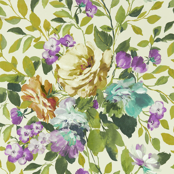 Bloom - Amethyst Wp Pink By Clarke And Clarke | Clarke & Clarke Exotica 2 Luxury Wallcovering | Botanical & Floral Wallcovering Print