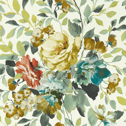 Bloom - Antique Wp Rust By Clarke And Clarke | Clarke & Clarke Exotica 2 Luxury Wallcovering | Botanical & Floral Wallcovering Print
