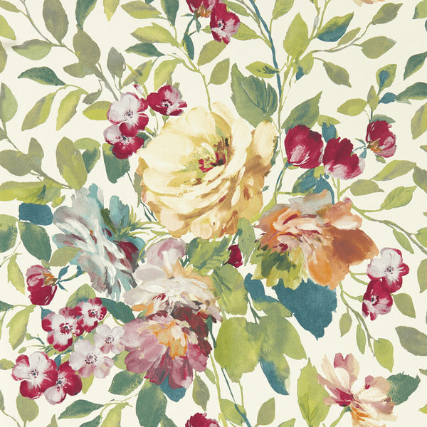 Bloom - Multi Wp Multi By Clarke And Clarke | Clarke & Clarke Exotica 2 Luxury Wallcovering | Botanical & Floral Wallcovering Print