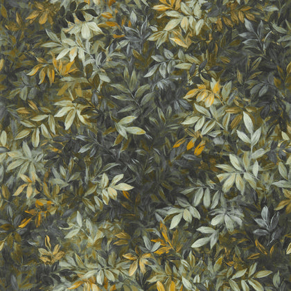 Congo - Noir Wp Charcoal By Clarke And Clarke | Clarke & Clarke Exotica 2 Luxury Wallcovering | Botanical & Floral Wallcovering Print