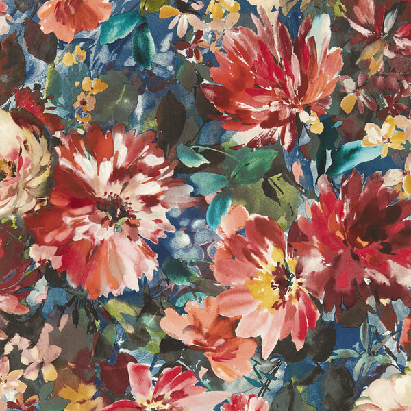 Tahiti - Midnight Wp Multi By Clarke And Clarke | Clarke & Clarke Exotica 2 Luxury Wallcovering | Botanical & Floral Wallcovering Print