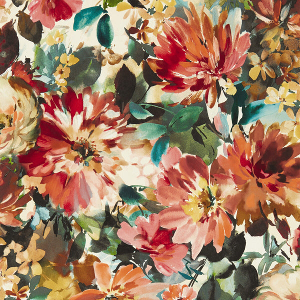 Tahiti - Rouge Wp Multi By Clarke And Clarke | Clarke & Clarke Exotica 2 Luxury Wallcovering | Botanical & Floral Wallcovering Print