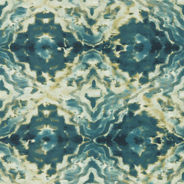 Aqueous - Teal Wp Teal By Clarke And Clarke | Clarke & Clarke Fusion Luxury Wallcovering | Geometric Wallcovering Print