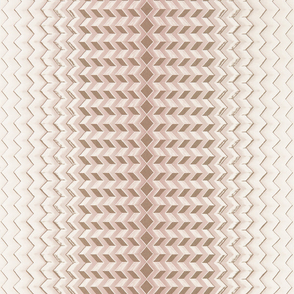 Fragment - Blush/Gold Wp Pink By Clarke And Clarke | Clarke & Clarke Fusion Luxury Wallcovering |Modern Geometric Wallcovering Print