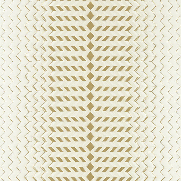 Fragment - Natural/Gold Wp Gold By Clarke And Clarke | Clarke & Clarke Fusion Luxury Wallcovering |Modern Geometric Wallcovering Print