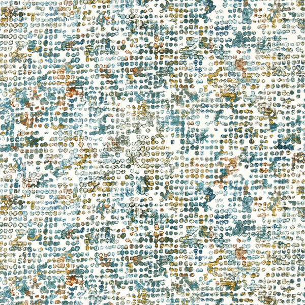 Scintilla - Teal/Spice Wp Teal By Clarke And Clarke | Clarke & Clarke Fusion Luxury Wallcovering | Modern Wallcovering Print