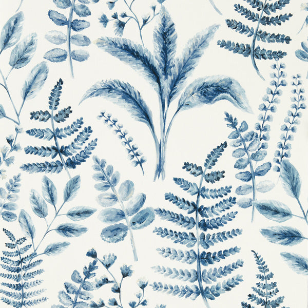 Bracken - Denim Wp Dark Blue By Clarke And Clarke | Clarke & Clarke Marianne Wallcovering | Botanical & Floral Wallcovering Print