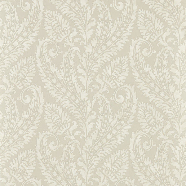 Regale - Ivory Mocha Wp Taupe By Clarke And Clarke | Clarke & Clarke Marianne Wallcovering |Damask Metallic Wallcovering Print
