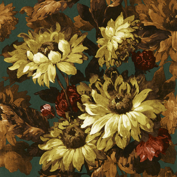 Sunforest - Sage Russet Wp Green By Clarke And Clarke | Clarke & Clarke Marianne Wallcovering | Botanical & Floral Wallcovering Print