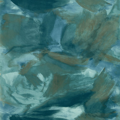 Astratto - Midnight Wp Teal By Clarke And Clarke | Clarke & Clarke Lusso Wallcovering |Abstract Texture Wallcovering Print