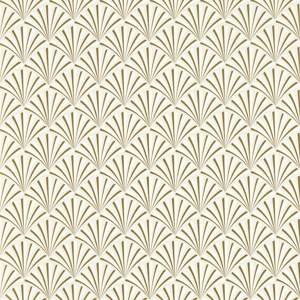 Chrysler - Pearl Wp White By Clarke And Clarke | Clarke & Clarke Lusso Wallcovering |Geometric Metallic Wallcovering Print