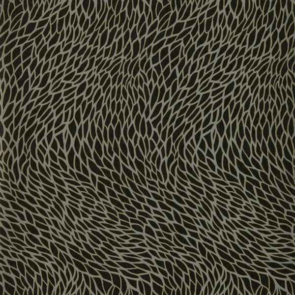 Corallino - Noir Wp Black By Clarke And Clarke | Clarke & Clarke Lusso Wallcovering |Metallic Animal Skins Wallcovering Print