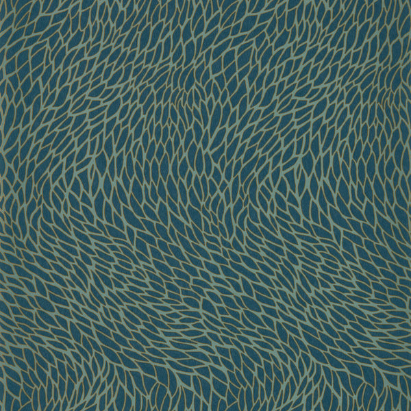 Corallino - Teal Wp Teal By Clarke And Clarke | Clarke & Clarke Lusso Wallcovering |Metallic Animal Skins Wallcovering Print