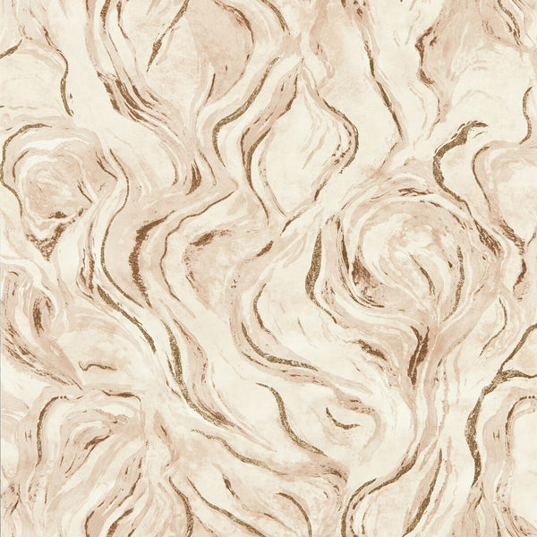 Lavico - Blush Wp Pink By Clarke And Clarke | Clarke & Clarke Lusso Wallcovering |Abstract Metallic Wallcovering Print