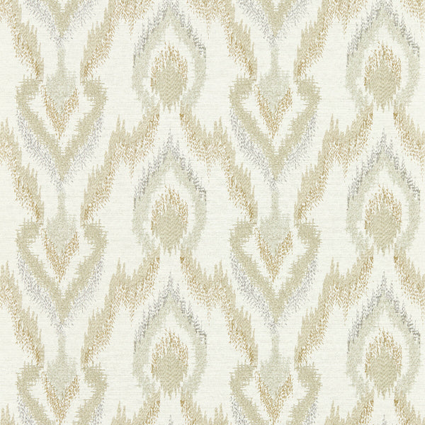 Velluto - Linen Wp Neutral By Clarke And Clarke | Clarke & Clarke Lusso Wallcovering |Geometric Metallic Wallcovering Print