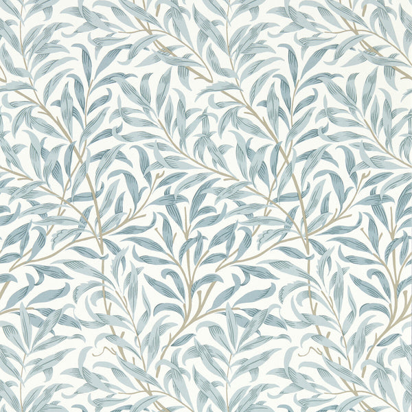 Willow Boughs - Mineral Wp Grey By Clarke And Clarke | Clarke & Clarke William Morris Wallcovering | Botanical & Floral Wallcovering Print
