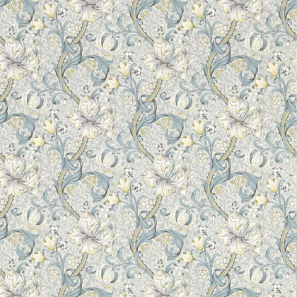 Golden Lily - Slate Wp Grey By Clarke And Clarke | Clarke & Clarke William Morris Wallcovering | Botanical & Floral Wallcovering Print