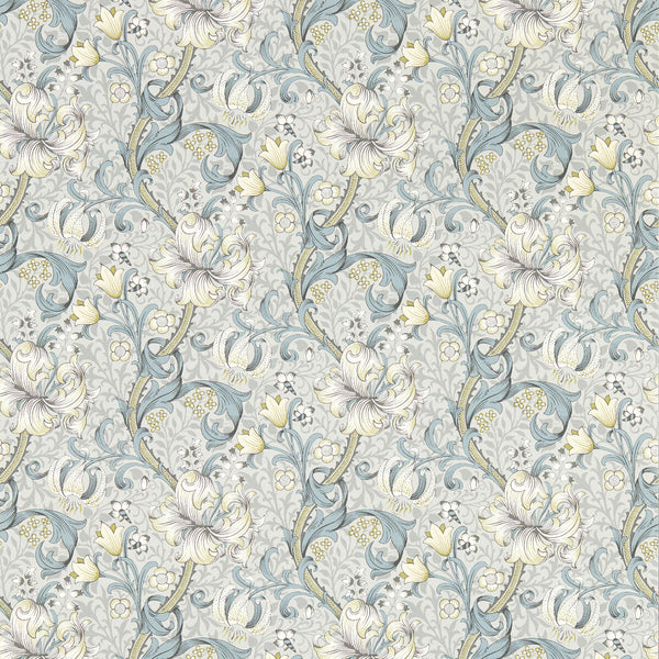 Golden Lily - Slate Wp Grey By Clarke And Clarke | Clarke & Clarke William Morris Wallcovering | Botanical & Floral Wallcovering Print