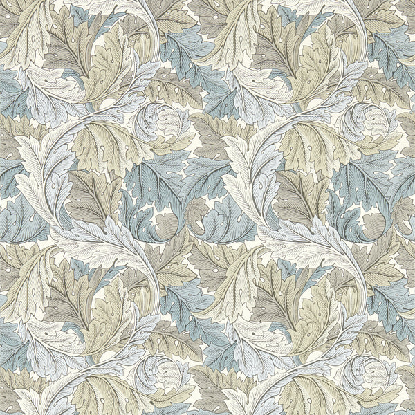 Acanthus - Dove Wp Grey By Clarke And Clarke | Clarke & Clarke William Morris Wallcovering | Botanical & Floral Wallcovering Print