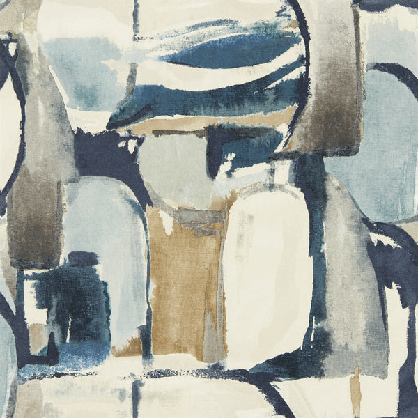 Figura - Denim/Linen Wp Blue By Clarke And Clarke | Clarke & Clarke Vivido Wallcovering | Abstract Wallcovering Print