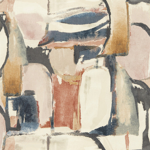 Figura - Midnight/Spice Wp Orange By Clarke And Clarke | Clarke & Clarke Vivido Wallcovering | Abstract Wallcovering Print