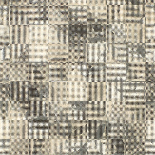 Impatto - Charcoal/Linen Wp Grey By Clarke And Clarke | Clarke & Clarke Vivido Wallcovering | Geometric Wallcovering Print