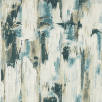Lagna - Mineral Wp Teal By Clarke And Clarke | Clarke & Clarke Vivido Wallcovering | Abstract Wallcovering Print