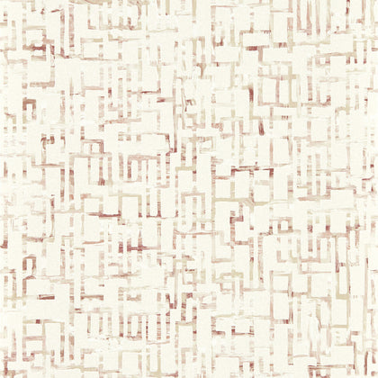 Quadrata - Blush Wp Burgundy By Clarke And Clarke | Clarke & Clarke Vivido Wallcovering |Abstract Geometric Wallcovering Print