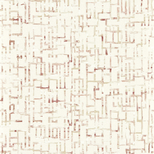 Quadrata - Blush Wp Burgundy By Clarke And Clarke | Clarke & Clarke Vivido Wallcovering |Abstract Geometric Wallcovering Print