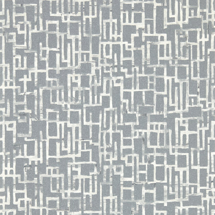 Quadrata - Steel Wp Grey By Clarke And Clarke | Clarke & Clarke Vivido Wallcovering |Abstract Geometric Wallcovering Print
