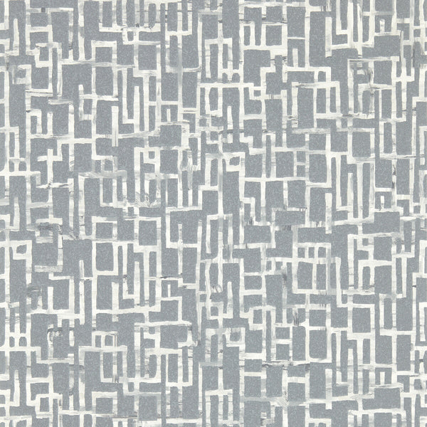 Quadrata - Steel Wp Grey By Clarke And Clarke | Clarke & Clarke Vivido Wallcovering |Abstract Geometric Wallcovering Print