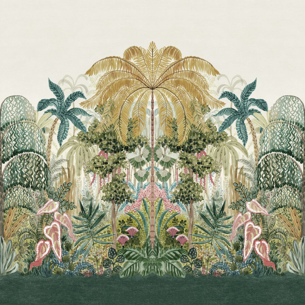 Samples and Purchasing available for Mombasa - Tropical Banner Wp Orange By Clarke And Clarke | Clarke & Clarke Breegan Jane Wallcovering |Botanical & Floral  Wallcovering Print at Designer Wallcoverings and Fabrics