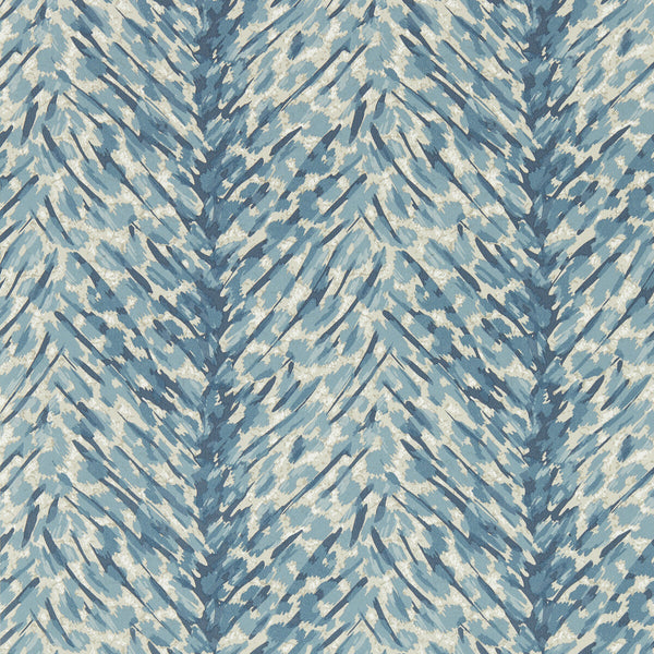 Pokot - Denim Wp Dark Blue By Clarke And Clarke | Clarke & Clarke Breegan Jane Wallcovering |Animal Skins Texture Wallcovering Print