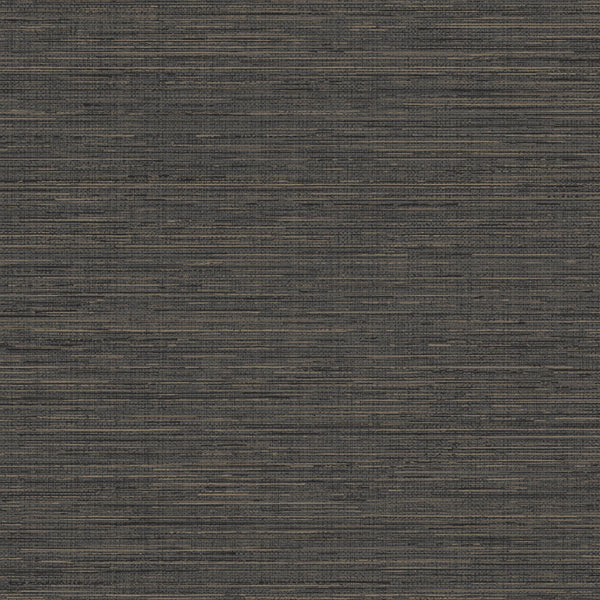 Amsterdam Asian Linen Charcoal Slate Wallcovering | Phillipe Romano