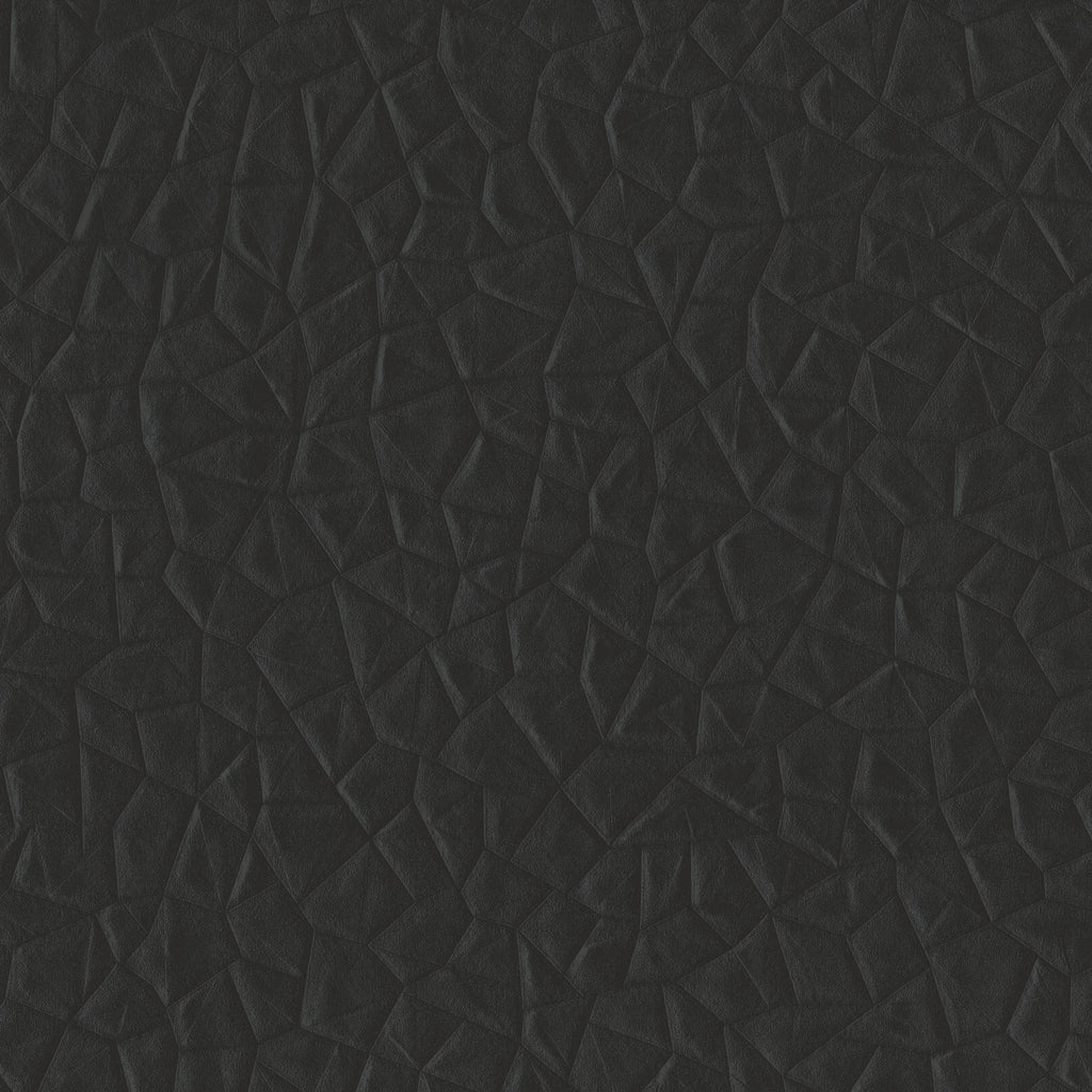 Amsterdam Facets Raven Black Wallcovering | Phillipe Romano