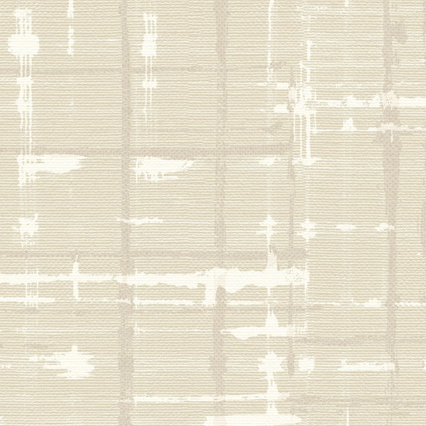 Amsterdam Plaidish Sandy Pearl Wallcovering | Phillipe Romano