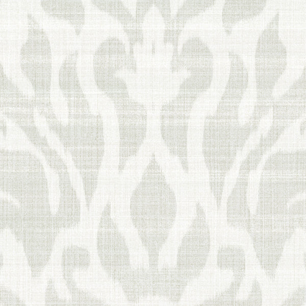 Amsterdam Shadow Damask Ethereal White Wallcovering | Phillipe Romano