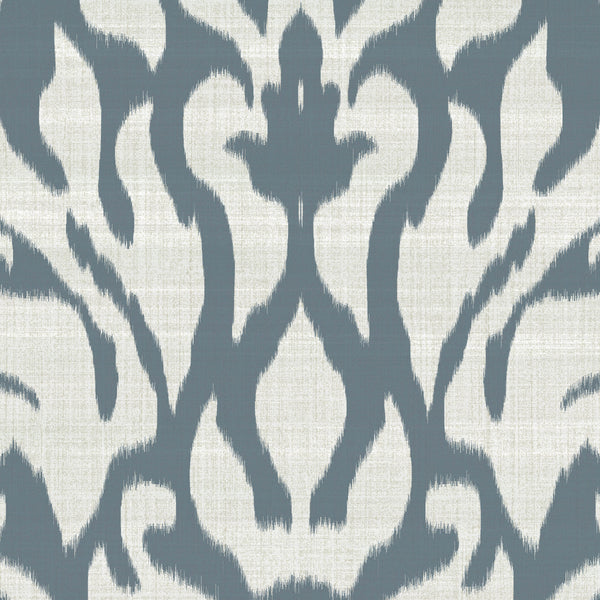 Amsterdam Shadow Damask Ethereal Steel Wallcovering | Phillipe Romano