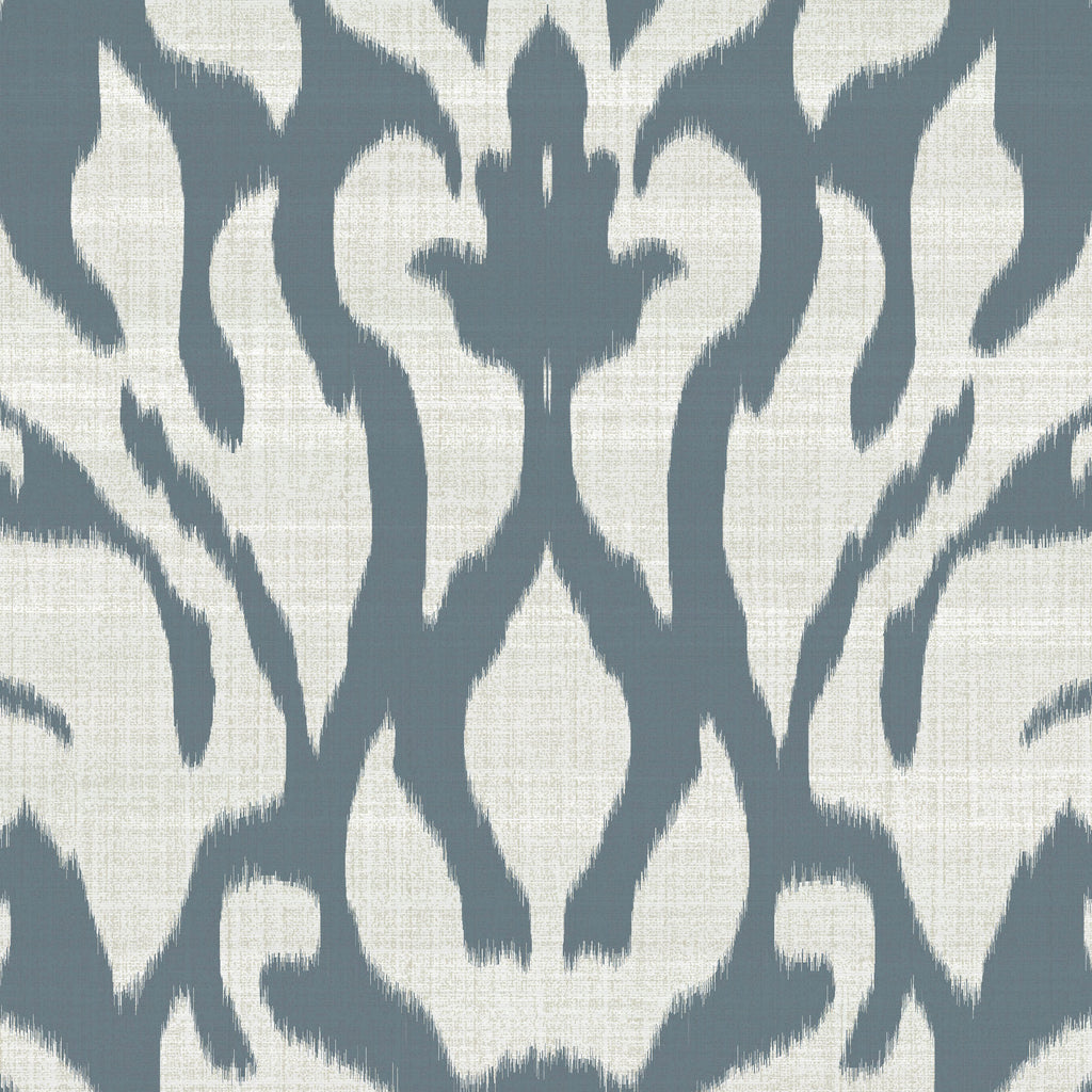 Amsterdam Shadow Damask Ethereal Steel Wallcovering | Phillipe Romano