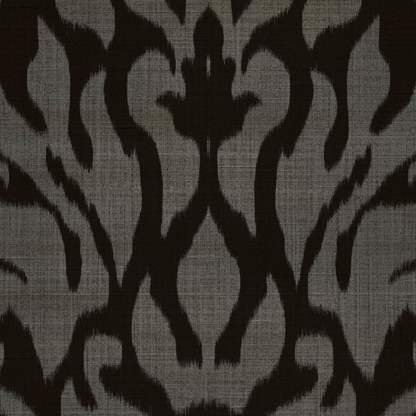 Amsterdam Shadow Damask Black Pearl Wallcovering | Phillipe Romano