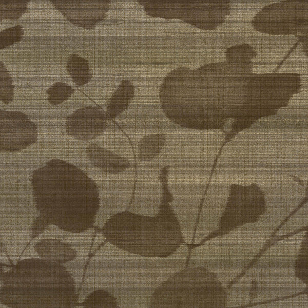 Amsterdam Shadow Leaves Mocha Wallcovering | Phillipe Romano