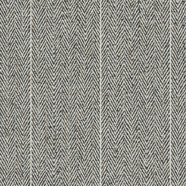 Amsterdam Tailored Stripe Black Thread Wallcovering | Phillipe Romano