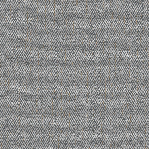 Amsterdam Tailored Twill Graphite Fabric Wallcovering | Phillipe Romano
