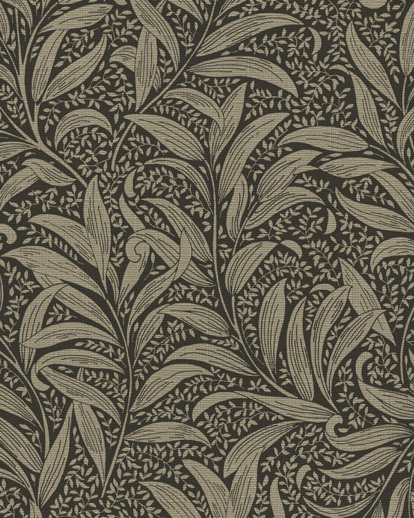Amsterdam Sage & Thyme BLACK AND TAN Wallcovering | Phillipe Romano