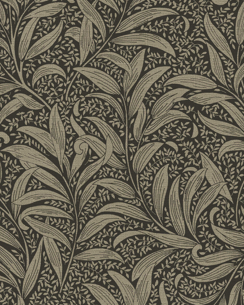 Amsterdam Sage & Thyme BLACK AND TAN Wallcovering | Phillipe Romano